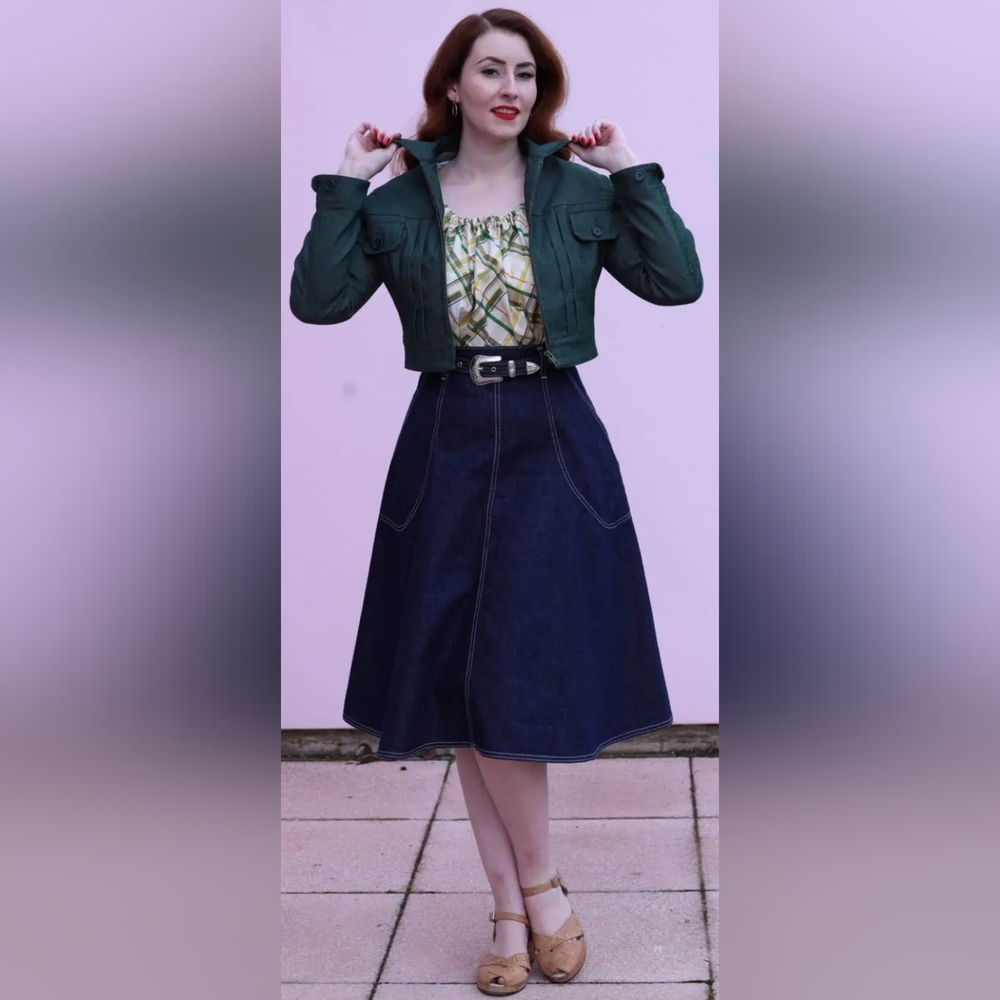 Freddies of Pinewood blue denim jeans skirt